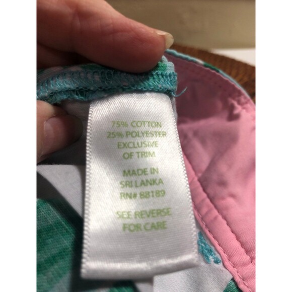 Lilly Pulitzer Shorts Green /Blue/White Tropical Print size 0 - Picture 8 of 9